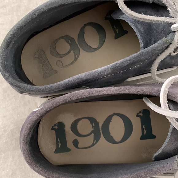 Men’s 1901 Blue Leather Boat Shoes - Picture 7 of 8